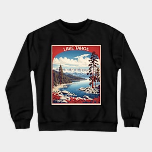 Lake Tahoe United States of America Tourism Vintage Poster Crewneck Sweatshirt